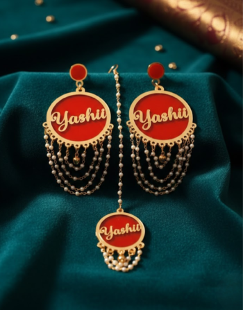 Dulhan” Pearl Drop Statement Earrings