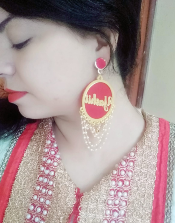 Dulhan Pearl Drop Statement Earrings