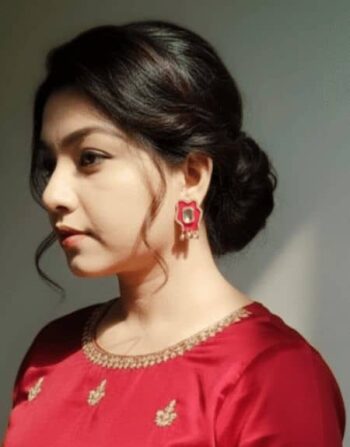 Elegant Red Acrylic Statement Earrings | Stylish Party Wear Earrings