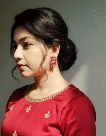 Royal Red Crystal Statement Earrings