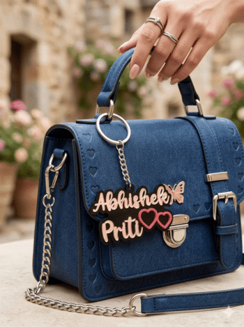 Personalized Name Keychain with Heart Design