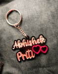 Personalized Name Keychain with Heart Design