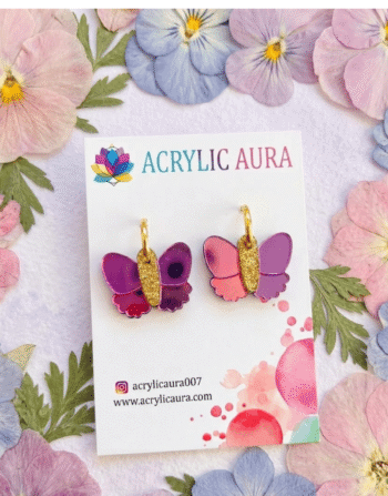 Butterfly Acrylic Hoop Earrings