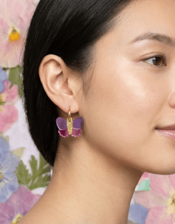 Butterfly Acrylic Hoop Earrings