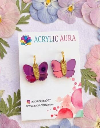 butterfly acrylic earring