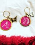 Personalized Initial Butterfly Keychain