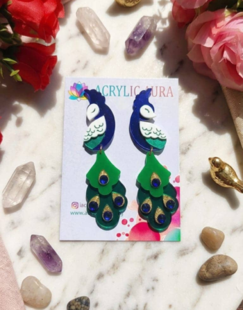 Elegant Peacock Acrylic Earring