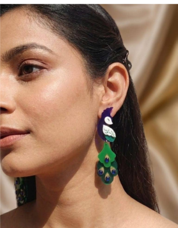 Elegant Peacock Acrylic Earring