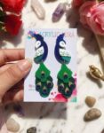 Elegant Peacock Acrylic Earrings