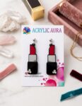 Lipstick Acrylic Earrings for Women