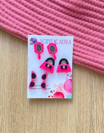 neon pink stud