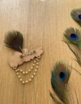 Custom Peacock Feather Acrylic Brooch/Wedding brooches